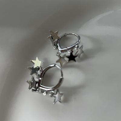 China Simplicity Wholesale Stainless Steel Luxury Fashion Delicate Silver Star Earring Women for sale