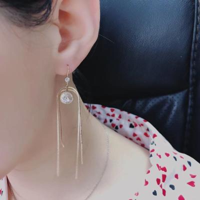 China Fashionable simplicity solid ball braid rattan sublimation hanging earrings for women for sale