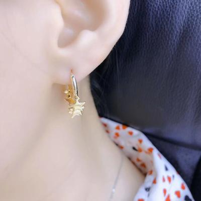 China Simplicity Earring Hanging Small Star Spike Personalized 18K Gold Plated Stud Earrings Women Mix Gold Wholesale for sale