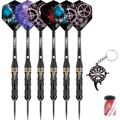 China Cyeelife 24g Extra Flights Professional Sleek Brass Aluminum Barrel Shafts 6 Packs Steel Darts Set Tip for sale