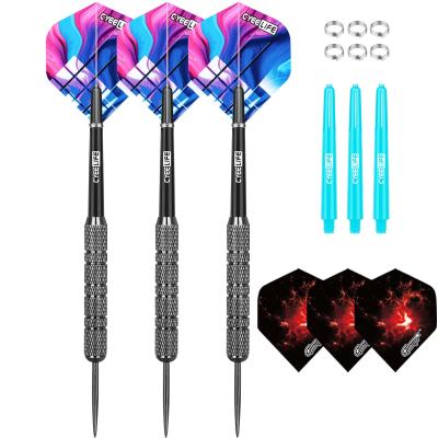 China 20g 22 24 Grams PVC Plastic Shafts With Metal Spring O Rings And 6 Flights Steel Tip Darts Set CL16-03B for sale