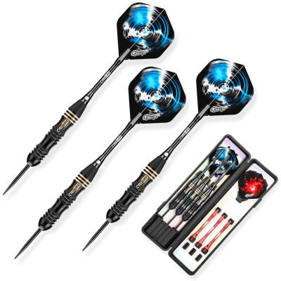 China Professional Professional Metal Dart Set With Carry Case Brass Barrel Aluminum Shafts And Extra Flights 24 Gram Steel Tip Darts for sale