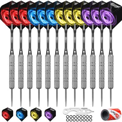 China CyeeLife 20/22/24 g Tip Professional Steel Dart, 16 Aluminum Flights+Tool+12 Shafts with Rubber O-rings for Beginners House Set CL16-01 for sale