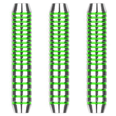 China Professional Plastic 3pcs Point Dart Barrels 2BA 15g Brass Green Lines for sale