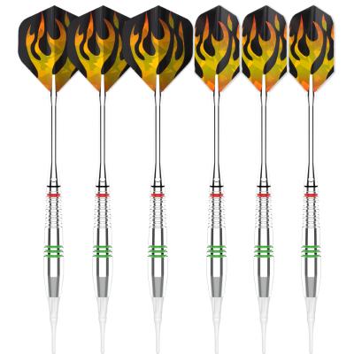 China Durable CyeeLife 6 Pack 18g Aluminum Barrel Shafts Silver Brass PET Flights Gift Box Soft Tip Darts Set for sale