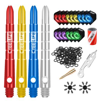 China CyeeLife Durable Multi-Color Aluminum Shafts and Multi-Functiton Pet Flights Rubber O-Ring Tool Dart Accessory Bundle for sale