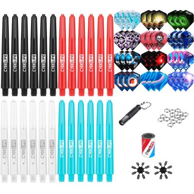 China CyeeLife 24 PVC Shafts 36 Flights 50 O-rings Spring Metal Tool and Sharpener Dart Accessory Pack CL20B for sale