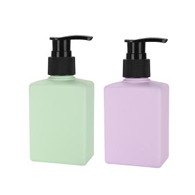 China OEM Style Custom Square Plastic Hand Sanitizer Bottles Empty PET Cosmetic Bottles For Skin Care for sale