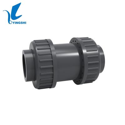 China General China Source Factory Wholesale PVC Double Union Check Valve Spring Type Ball Type For Pool Swimming for sale