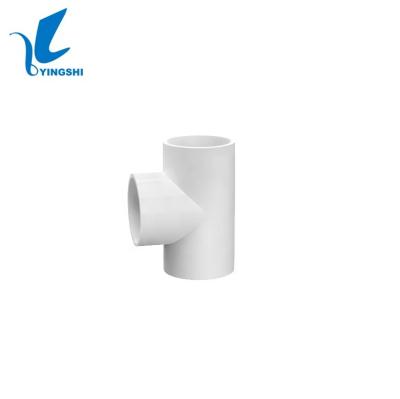 China Water Pipe System Manufacturer Direct Sale SCH40 D2466&D1785 UPVC Pressure Fitting Tee (S*S*S) For Water Treatment for sale