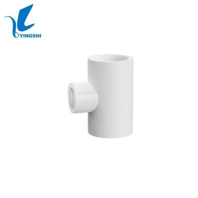 China Water Pipe System Source Factory Supply SCH40 D2466&D1785 UPVC Direct Pressure Fitting R-Tee (S*S*F) For Water Treatment for sale