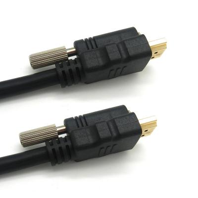 China Plug & Play High Quality Gold Plated HDMI LOCK Cable 4K HDMI Cable Male To Male With Screws 1.5m To 15m for sale