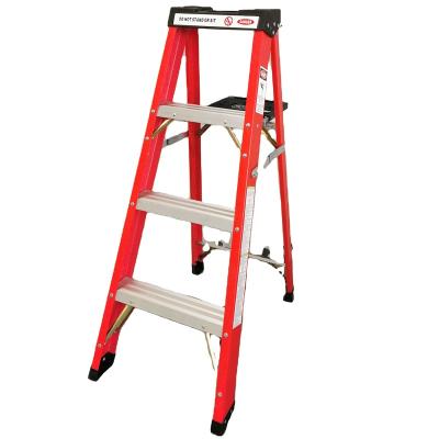 China Hot Selling Modern 3 Step Fiberglass Folding Step Ladder It's Safety for sale