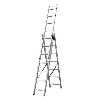 China Combination Ladders 3*7 Steps Traditional Scaffolding 3 Non-Slip Feet Folds As Straight Ladder. for sale