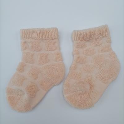 China Spandex Polyester Cotton Viable Material and Dot Pattern Knitted Fuzzy Socks for sale