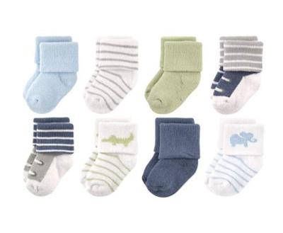 China QUICK DRY Socks Factory Striped Gift Box 100% Cotton Baby Socks for sale