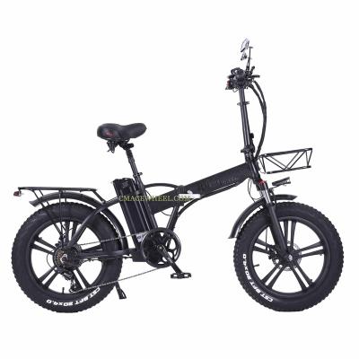 China Multifunctional Electric Bike 1000W 48V With Lithium Battery Folding Bicycle Ebike 20Inch Maze Wheel Fatbike Poland Warehouse for sale