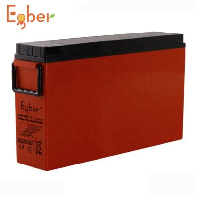 China Toys rechargeable 12V positive plates front termianl battery 180ah 200AH back ups telecom battery for sale