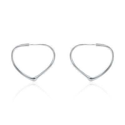 China CLASSIC Jewelry Sterling Silver Gold Plated 925 Silver Heart Stud Earrings Women Party Gift Fashion Earrings for sale