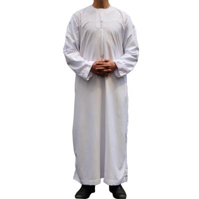 China Amazon Hot Selling Polyester Full Of Oman Collar Long Robe Arabian Thobe Jubba For Men for sale