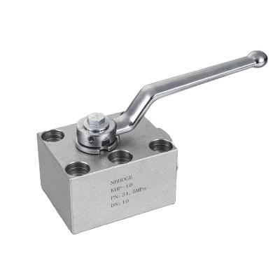 China Equipment manufacturing HONGGE KHP3K 06 ball valve parts stainless steel three way valve pull handle block hydraulic high pressure valve ball for sale