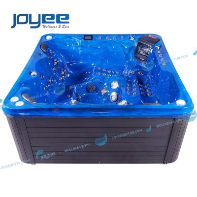 China JOYEE Modern Blue Color Acrylic Hot Tube Nozzles Air Jets Massage Spa Heat Sensor Control Hot Tub Hot Underwater Igniting Whirlpool for sale