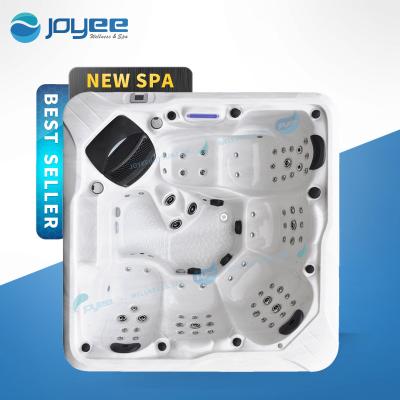 China JOYEE Eco-Friendly Material Stylish 5 Person Spa Hot Tub With Volcano Jets For Medium Size Water Pump HP LED Bathtub Spa Whirlpool for sale