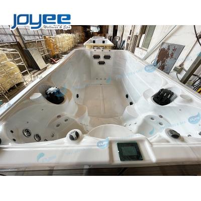 China JOYEE Computer Control Endless Pool 3-5 Person With Whirlpool Spa Tub Spa Pool Outdoor Party Family Reunion for sale