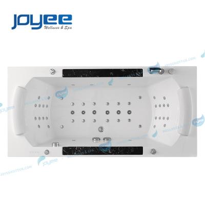 China JOYEE 2 People Bathtub Family Bathroom Whirlpool LED Waterfall Waterfall Balneo Spas Hot Tub With Shower for sale