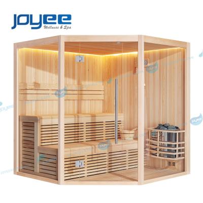 China Wooden Sauna Mini Slim Heat Room Infrared Ray Skin Care Steam Room Indoor Home Use Hot Computer Control Panel Sauna Room Steamer JOYEE for sale