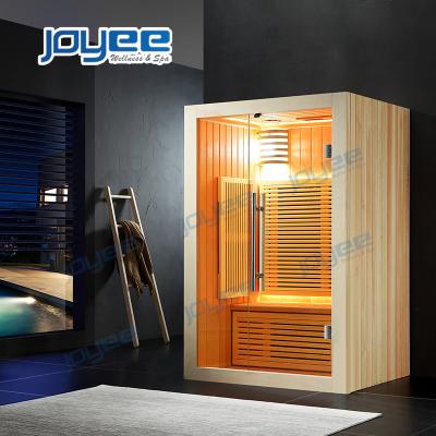 China Hot Sale Home Use Computer Control Panel JOYEE Portable Bathroom Corner Customize Traditional Dry Sauna With Sauna Heater Carbon Polen In for sale