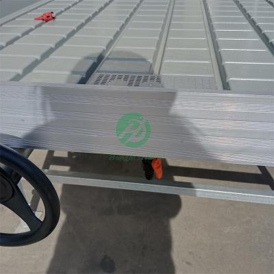 China Stable Structure Easily Assembled High Quality Hydroponic Ebb And Flow Flood Rolling Benches Growing Table for sale