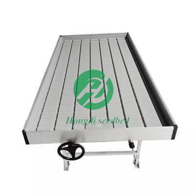 China Stable Structure Easily Assembled Quality Bench Rolling Table For Mobile Flower And Plant Bench For Greenhouse Supplies Mobile Seedling for sale