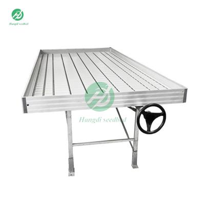 China Stable structure easily assembled garden bench nursery seedling ebb and flow Tray Rolling Bench /tidal seedling for sale