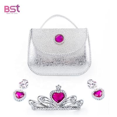 China Eco-friendly Non-toxic Exquisite Jewelery Beauty Fashion Toy Girls Toy Set Princess Crown Dress Up Girls Toy With Low Price for sale