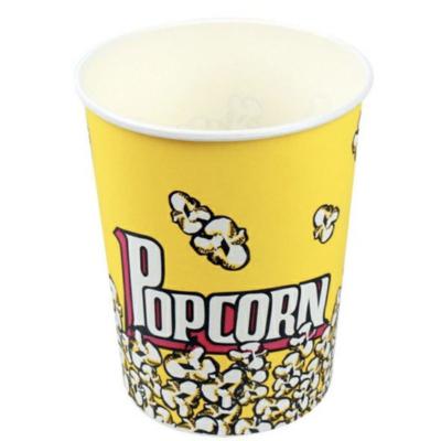 China Disposable Disposable Pop Corn Tubs Wrapping Paper Food Cup To Go Paper Cup Popcorn Containers for sale