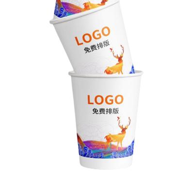 China Disposable Custom Printed Disposable Hot Soup Rolls Kraft Paper Soup Cup for sale