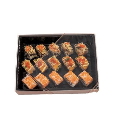 China Factory direct sales biodegradable custom logo food package biodegradable sushi box disposable paper for sale