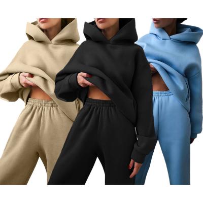 China Women's Hoodies Set Loose Solid Color Anti-pilling Spring Anti-pilling Sweatshirts Long Sleeve Women Custom Wholesale Casual Fashion Long Sleeve for sale