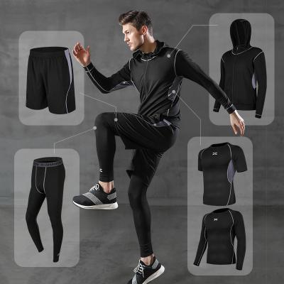 China Fitness Apparel Sportswear Shirts Set Anti-UV Running Gym Hoodies Sports Wear Plus Size T-shirts Jackets Mens Suits Workout Clothing for sale