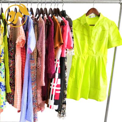 China Second-Hand Fashion Summer Used Clothing Women Cotton Dress Second-Hand Clothing Bales Buy Clothes Guangzhou Wholesale for sale