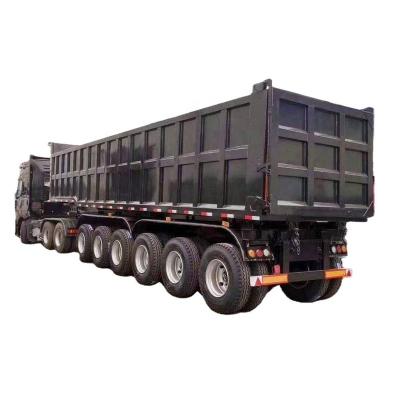 China American /Germany 13-20Tons 100 Tons 44 Cubic Meters Dumper Semi Trailer 6 Axles Dump Semi Trailer For Gahna Market for sale