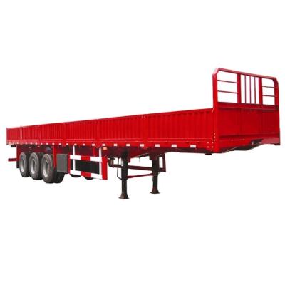 China Truck Trailer Best Sale 3 Axle 60 Ton Semi Cargo Trailer Side Wall Trailer for sale