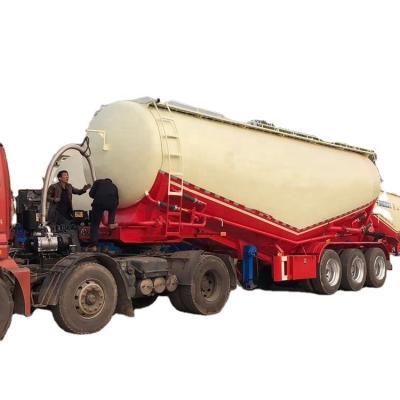 China Bulk Cement Truck 3 Axles Tank Cement Truck 60cbm Truck Trailer 30cbm To Bulk Cement Semi Trailer for sale