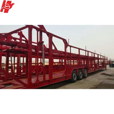 China Hydraulic Truck Trailer 2/3 Axle 10-12 Cars Car Carrier / Car Carrier Trailer Hydraulic Semi Truck Trailer for sale