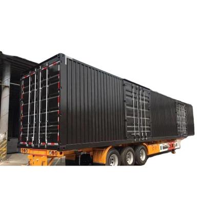 China Bulk Cargo Container Truck Trailer / Box Trailer Semi Truck Transport Van From Trailer Manufacturer Directly for sale