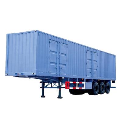 China Truck Trailer Best Selling 60 Ton Box Trailer 3 Axle Box Semi Trailer For Sale for sale