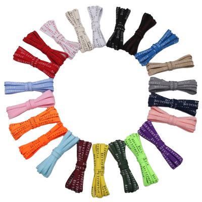 China Wholesale Custom Weiou Flat 23 Colors Fashion Shoe Laces 7mm Wide Polyester Flat Laces for sale