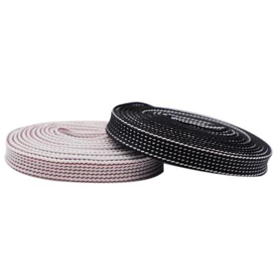 China Weiou Laces Company 0.9cm Polyester Flat Wider Flat Strings For Sports Shoes Hoodies for sale