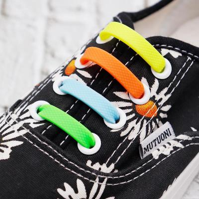 China Special Design Flat width 7.04mm maker Weiou no tie elastic no tie magnetic silicone laces for jordans shoes for sale